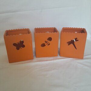 Terracotta Luminary "Candlelight Critters" Set of 3